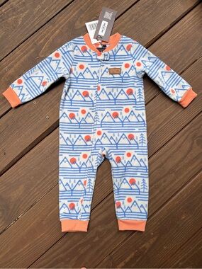 Jack + Sage - Summit Serenity Kids Fleece Zippered Footie